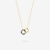 Collier en argent sterling pour couples "Ensemble" avec entrelacement FANCIME