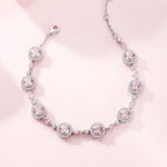 FANCIME "Pink Addiction" Tennis Link Sterling Silver Bracelet  Show