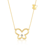 FANCIME "Golden Wings" Butterfly 14K Yellow Gold Necklace Main
