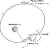 Bracelet en or massif 14K avec cœur entrelacé à l'infini FANCIME