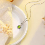 FANCIME "Birthstone" August Gemstone Sterling Silver Necklace Full