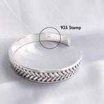 FANCIME FEARLESSNESS Mens Open Cuff Sterling Silver Bracelet Show