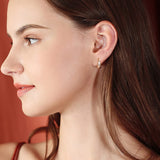 Domed 14k yellow gold earrings for women