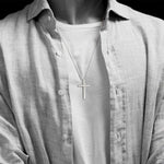 FANCIME Large Polishing Cross Sterling Silver Necklace Show