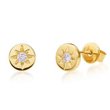 FANCIME Diamond Hope 18K Yellow Gold Studs Main