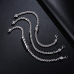FANCIME Freedom Men's Wheat Link Chain Sterling Silver Bracelet Show