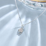FANCIME Half Carat Music Note 14K Solid White Gold Necklace Detail2
