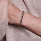 FANCIME Intrepidity Mens Open Cuff 925 Sterling Silver Bracelet Mddel