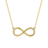 FANCIME "Ever Eternal" Shiny Infinity Symbol 14K Solid Gold Necklace Yellow Gold Main